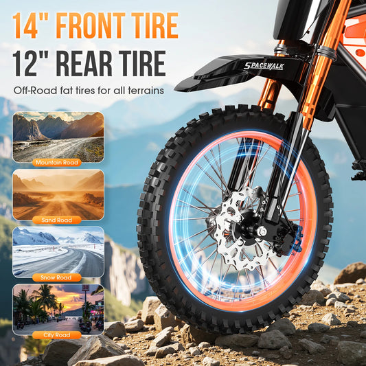 3500W Best E Bike in the US Warehouse Electric Mountain Bike 14 Inch Kid Moped Style Motorcycle High Speed Ebike